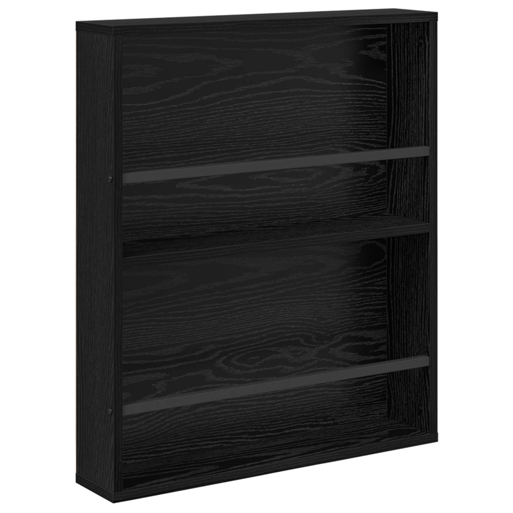 vidaXL Ράφι Περιοδικών Μαύρη Οξυά 60 x 12 x 70 εκ Επεξεργασμένο Ξύλο