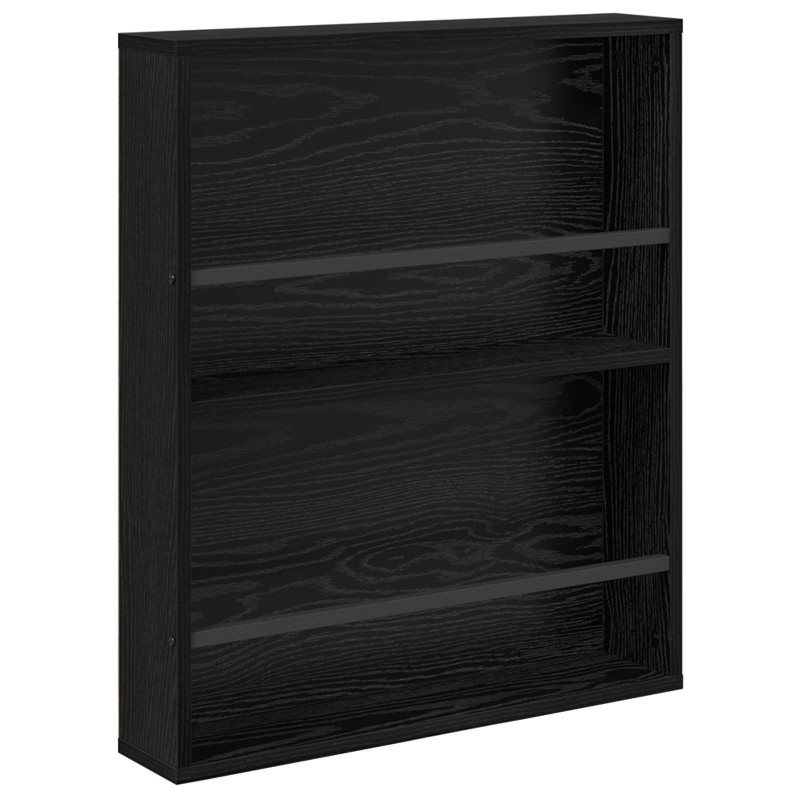 vidaXL Ράφι Περιοδικών Μαύρη Οξυά 60 x 12 x 70 εκ Επεξεργασμένο Ξύλο