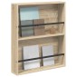 vidaXL Ράφι Περιοδικών Δρύς Sonoma 60 x 12 x 70 εκ Επεξεργασμένο Ξύλο