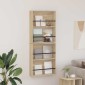 vidaXL Ράφι Περιοδικών με ράφι 2 τμχ. Δρύς Sonoma 60 x 12 x 70 εκ
