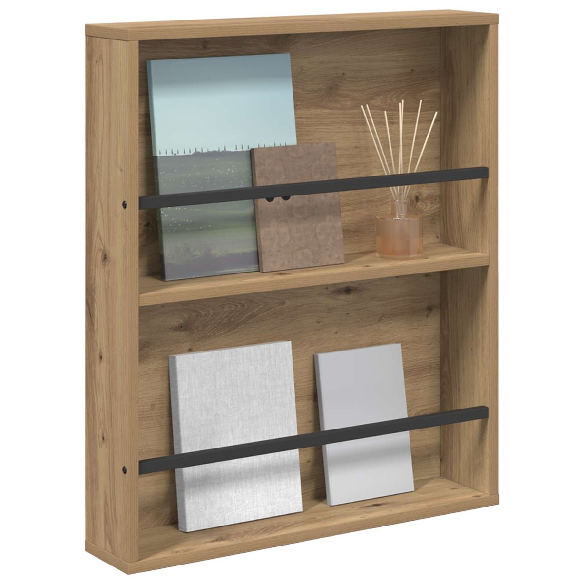 vidaXL Ράφι Περιοδικών Artisan Oak 60 x 12 x 70 εκ Επεξεργασμένο Ξύλο