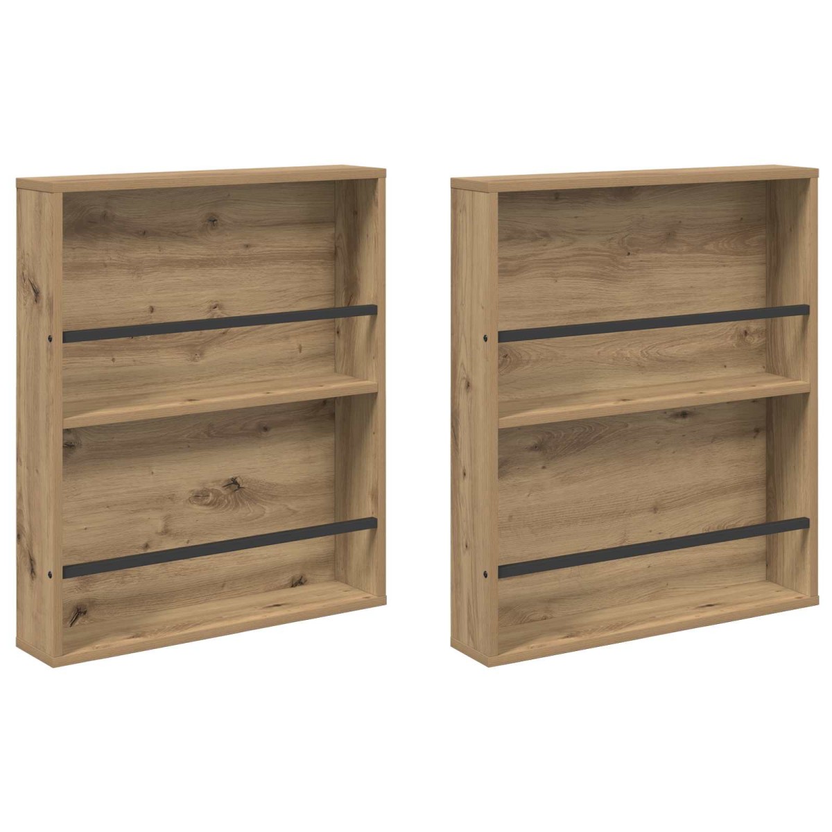 vidaXL Ράφι Περιοδικών με ράφι 2 τμχ. Artisan Oak 60 x 12 x 70 εκ