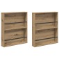 vidaXL Ράφι Περιοδικών με ράφι 2 τμχ. Artisan Oak 60 x 12 x 70 εκ