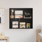 vidaXL Ράφι Περιοδικών Μαύρη Οξυά 80 x 12 x 70 εκ Επεξεργασμένο Ξύλο