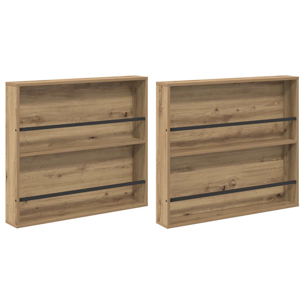 vidaXL Ράφι Περιοδικών με ράφι 2 τμχ. Artisan Oak 80 x 12 x 70 εκ