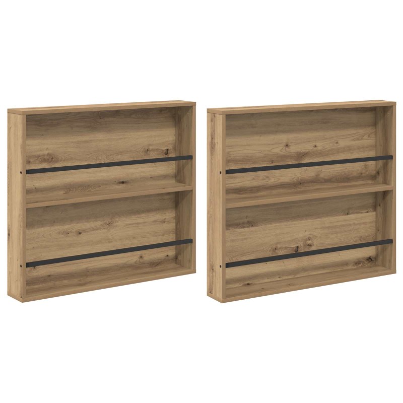 vidaXL Ράφι Περιοδικών με ράφι 2 τμχ. Artisan Oak 80 x 12 x 70 εκ