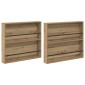 vidaXL Ράφι Περιοδικών με ράφι 2 τμχ. Artisan Oak 80 x 12 x 70 εκ