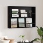 vidaXL Ράφι Περιοδικών Μαύρη Οξυά 100 x 12 x 70 εκ Επεξεργασμένο Ξύλο