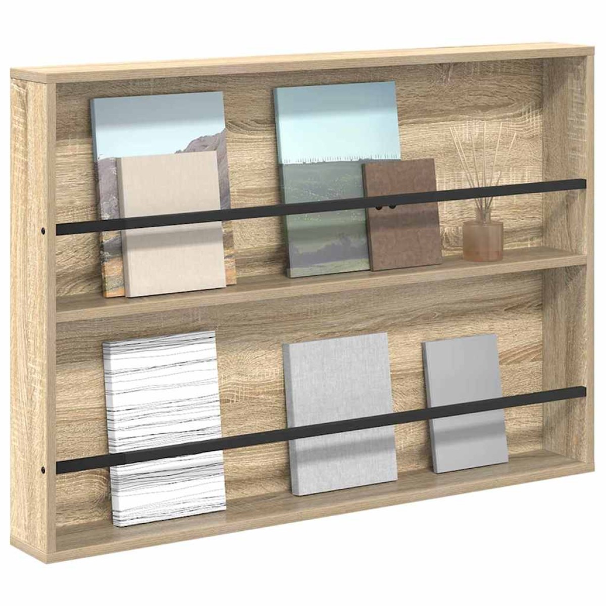 vidaXL Ράφι Περιοδικών Δρύς Sonoma 100 x 12 x 70 εκ Επεξεργασμένο Ξύλο