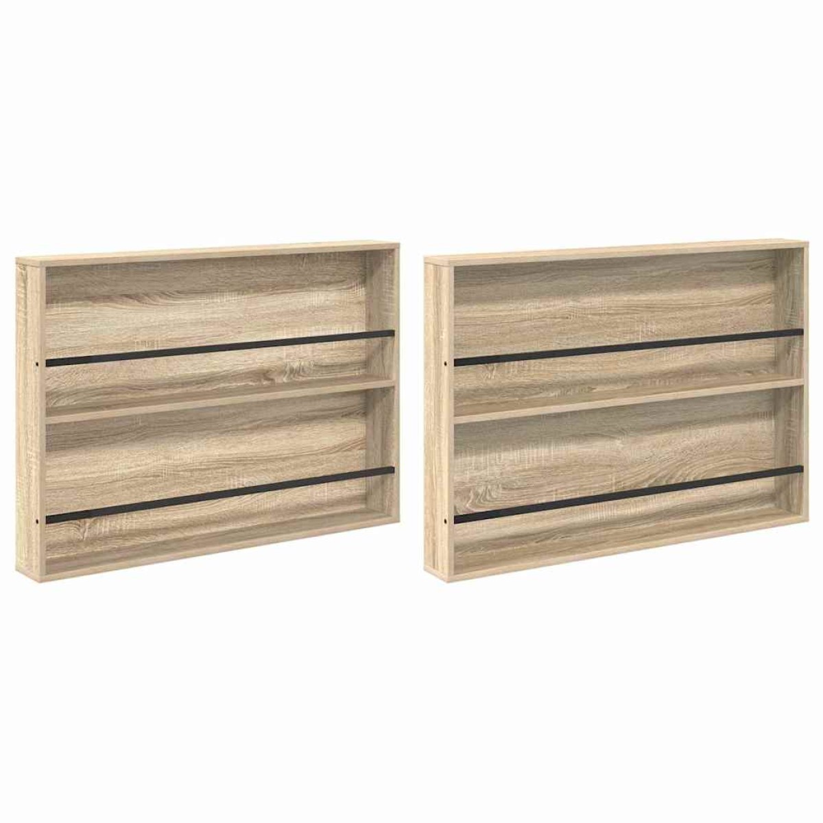 vidaXL Ράφι Περιοδικών με ράφι 2 τμχ. Δρύς Sonoma 100 x 12 x 70 εκ