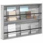 vidaXL Ράφι Περιοδικών με ράφι Γκρίζο Σονομα 100 x 12 x 70 εκ