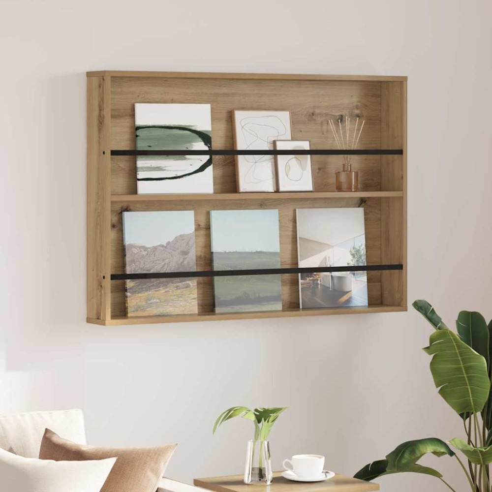 vidaXL Ράφι Περιοδικών Artisan Oak 100 x 12 x 70 εκ Επεξεργασμένο Ξύλο