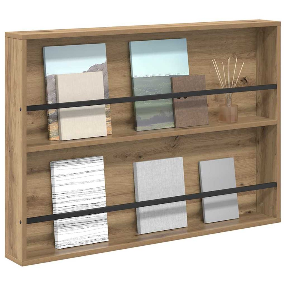 vidaXL Ράφι Περιοδικών Artisan Oak 100 x 12 x 70 εκ Επεξεργασμένο Ξύλο