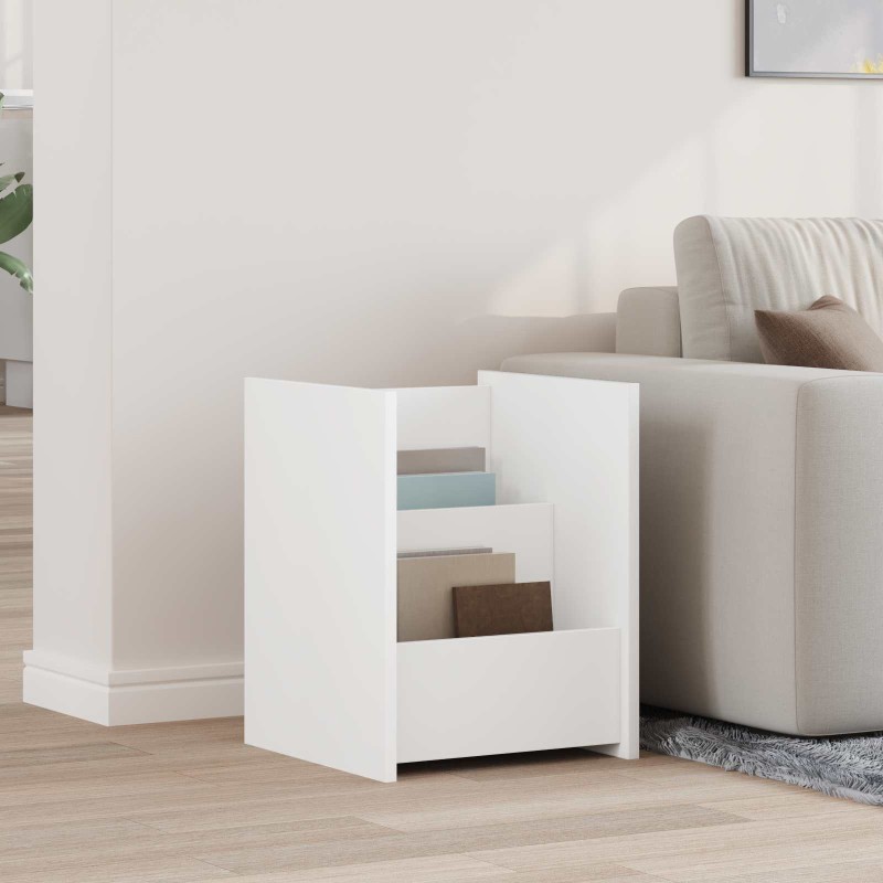 vidaXL Ράφι Περιοδικών Λευκό 35 x 35 x 45 εκ Επεξεργασμένο Ξύλο