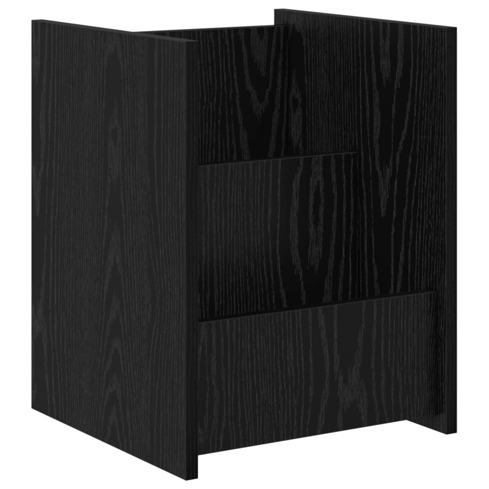 vidaXL Ράφι Περιοδικών Μαύρη Οξυά 35 x 35 x 45 εκ Επεξεργασμένο Ξύλο
