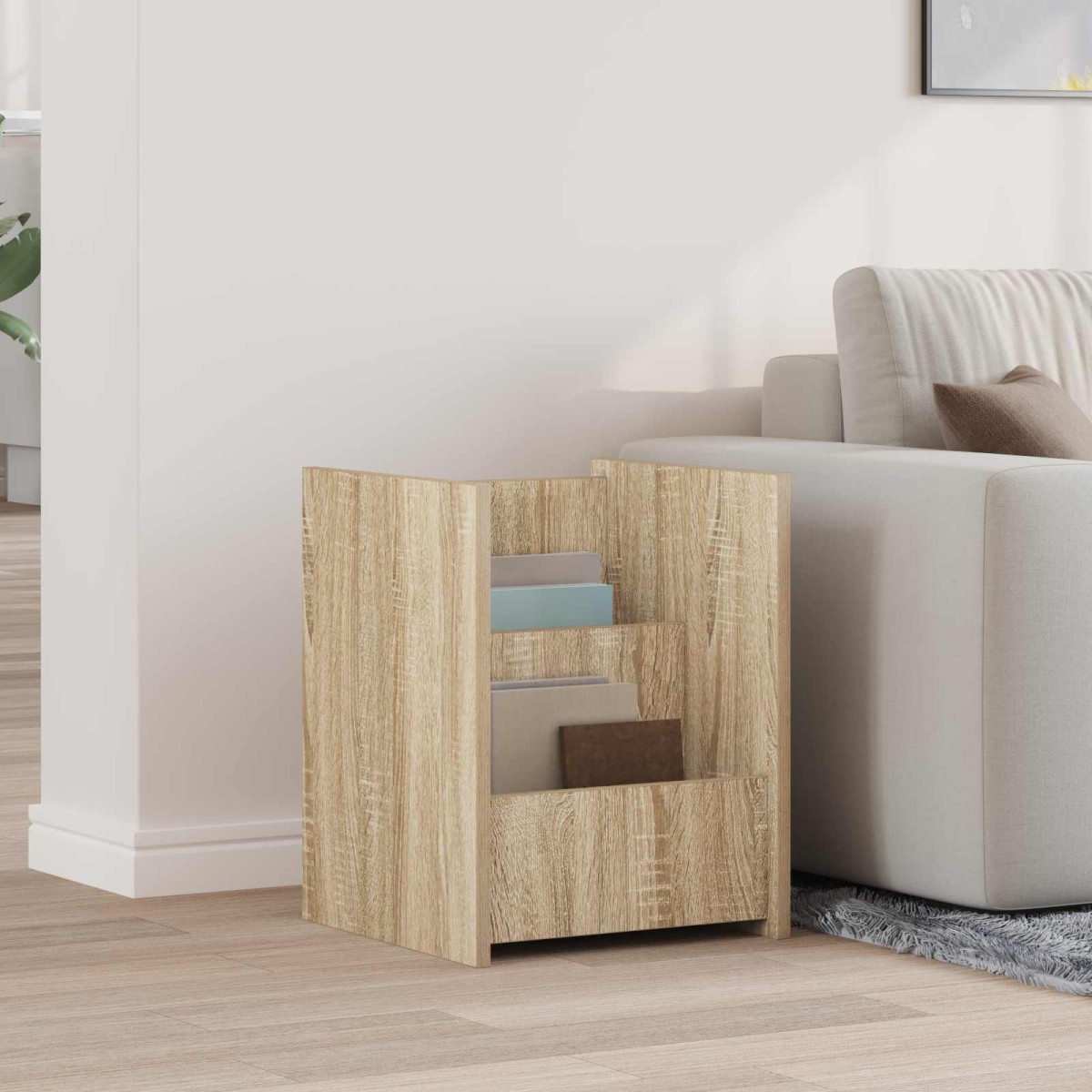 vidaXL Ράφι Περιοδικών Δρύς Sonoma 35 x 35 x 45 εκ Επεξεργασμένο Ξύλο