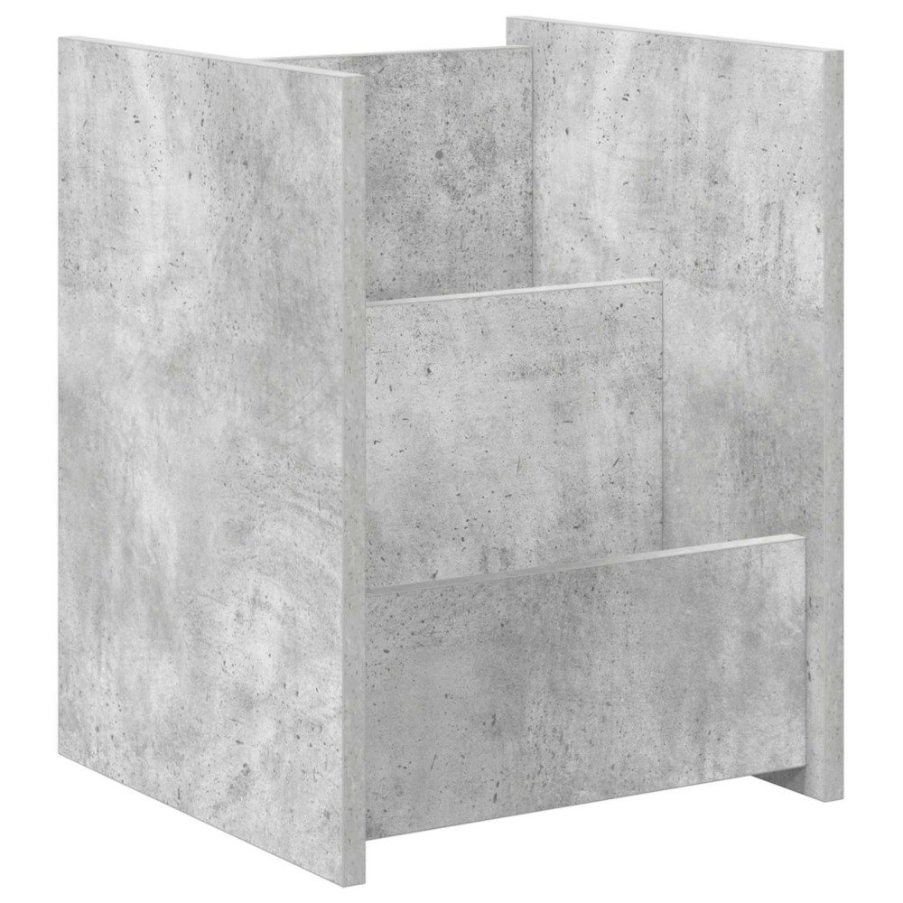 vidaXL Ράφι Περιοδικών Γκρι Μπετόν 35 x 35 x 45 εκ Επεξεργασμένο Ξύλο
