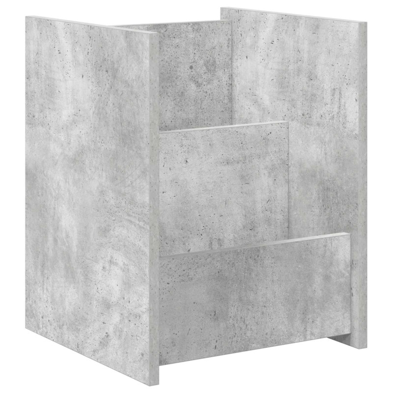 vidaXL Ράφι Περιοδικών Γκρι Μπετόν 35 x 35 x 45 εκ Επεξεργασμένο Ξύλο