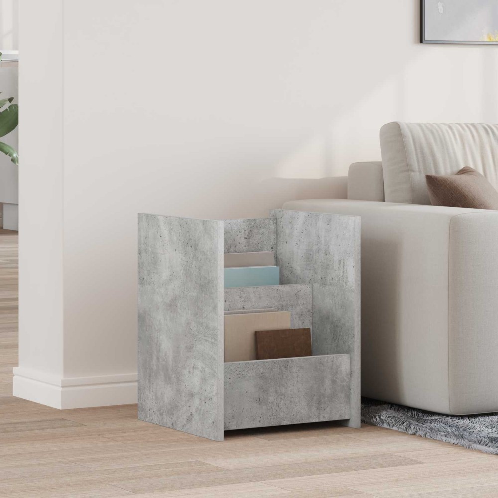vidaXL Ράφι Περιοδικών Γκρι Μπετόν 35 x 35 x 45 εκ Επεξεργασμένο Ξύλο