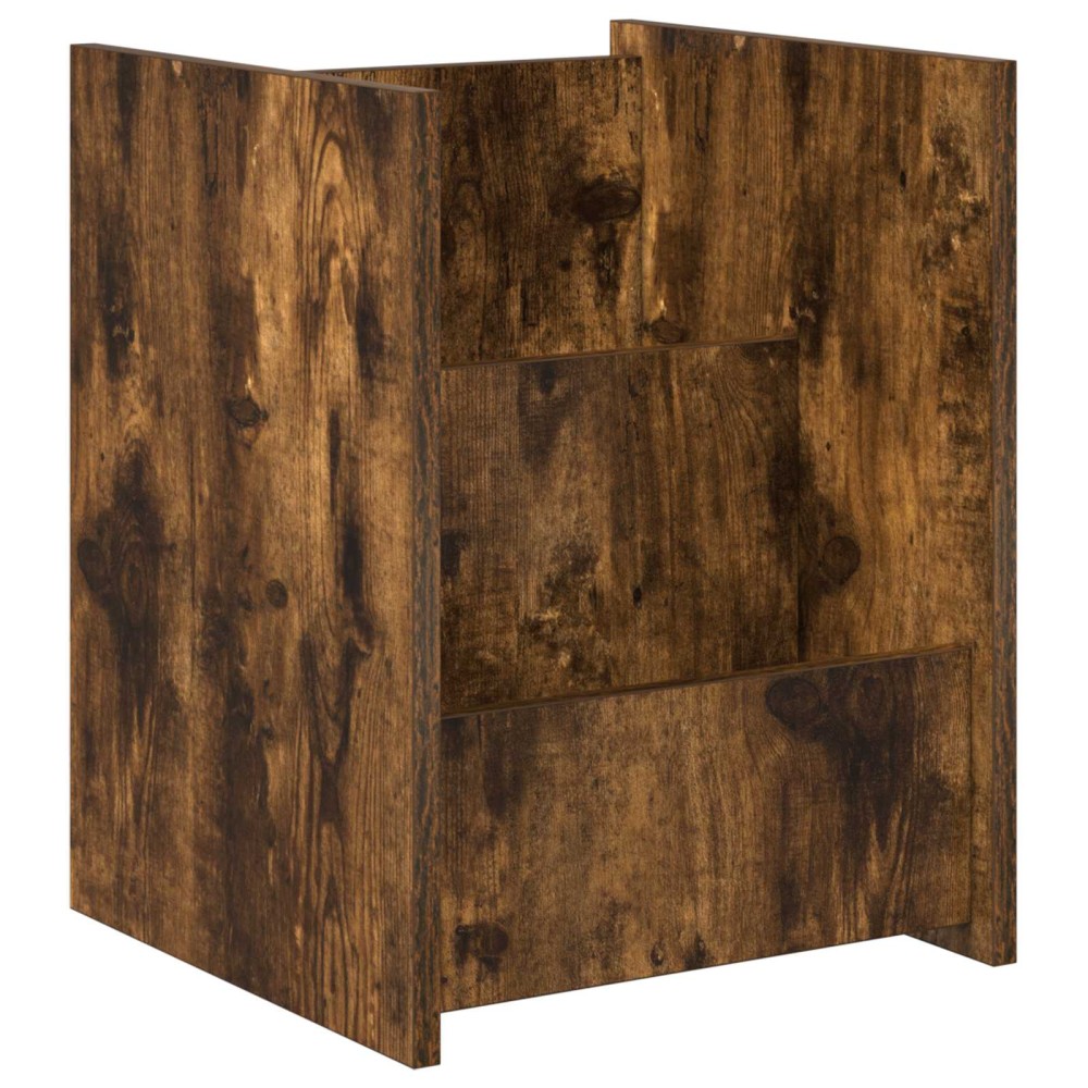 vidaXL Ράφι Περιοδικών με ράφι Καπνιστό Δρύς 35 x 35 x 45 εκ