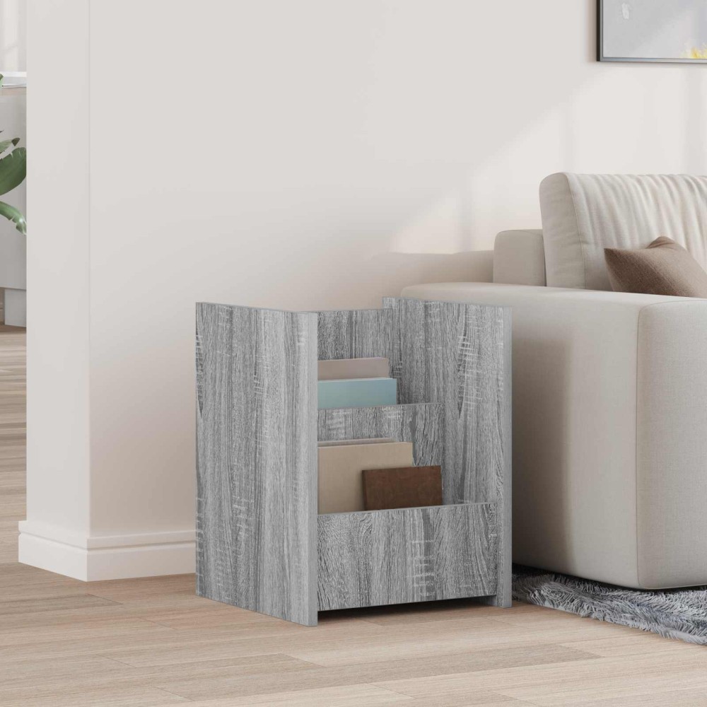 vidaXL Ράφι Περιοδικών με ράφι Γκρίζο Σονομα 35 x 35 x 45 εκ