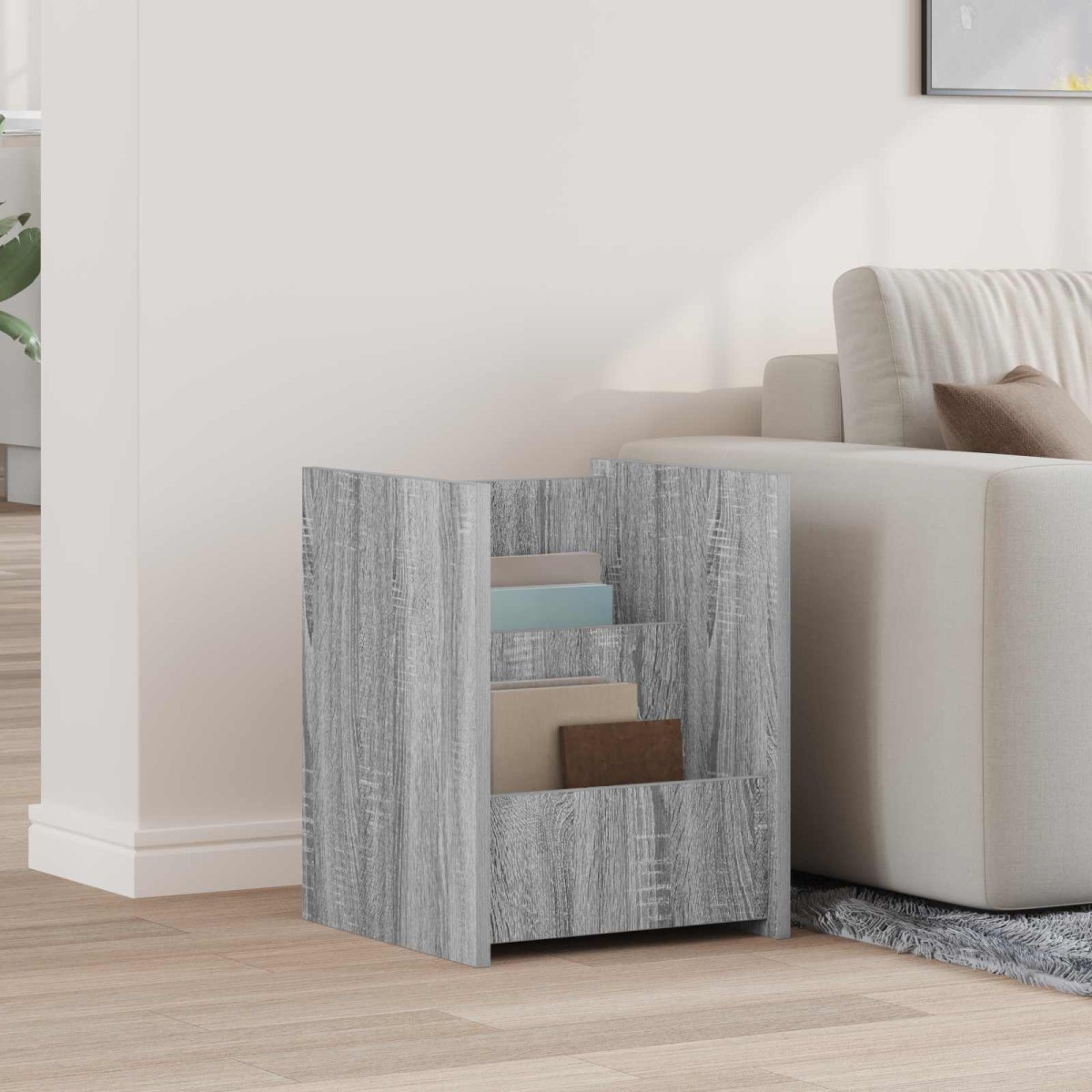 vidaXL Ράφι Περιοδικών με ράφι Γκρίζο Σονομα 35 x 35 x 45 εκ