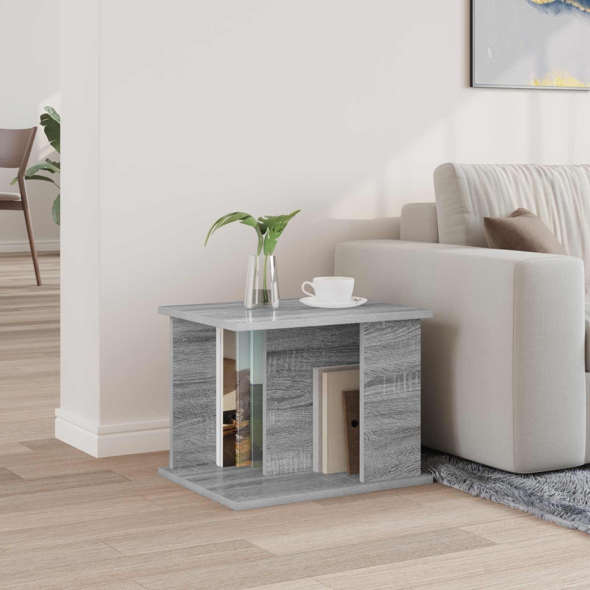 vidaXL Ράφι Περιοδικών με ράφι Γκρίζο Σονομα 35 x 35 x 45 εκ