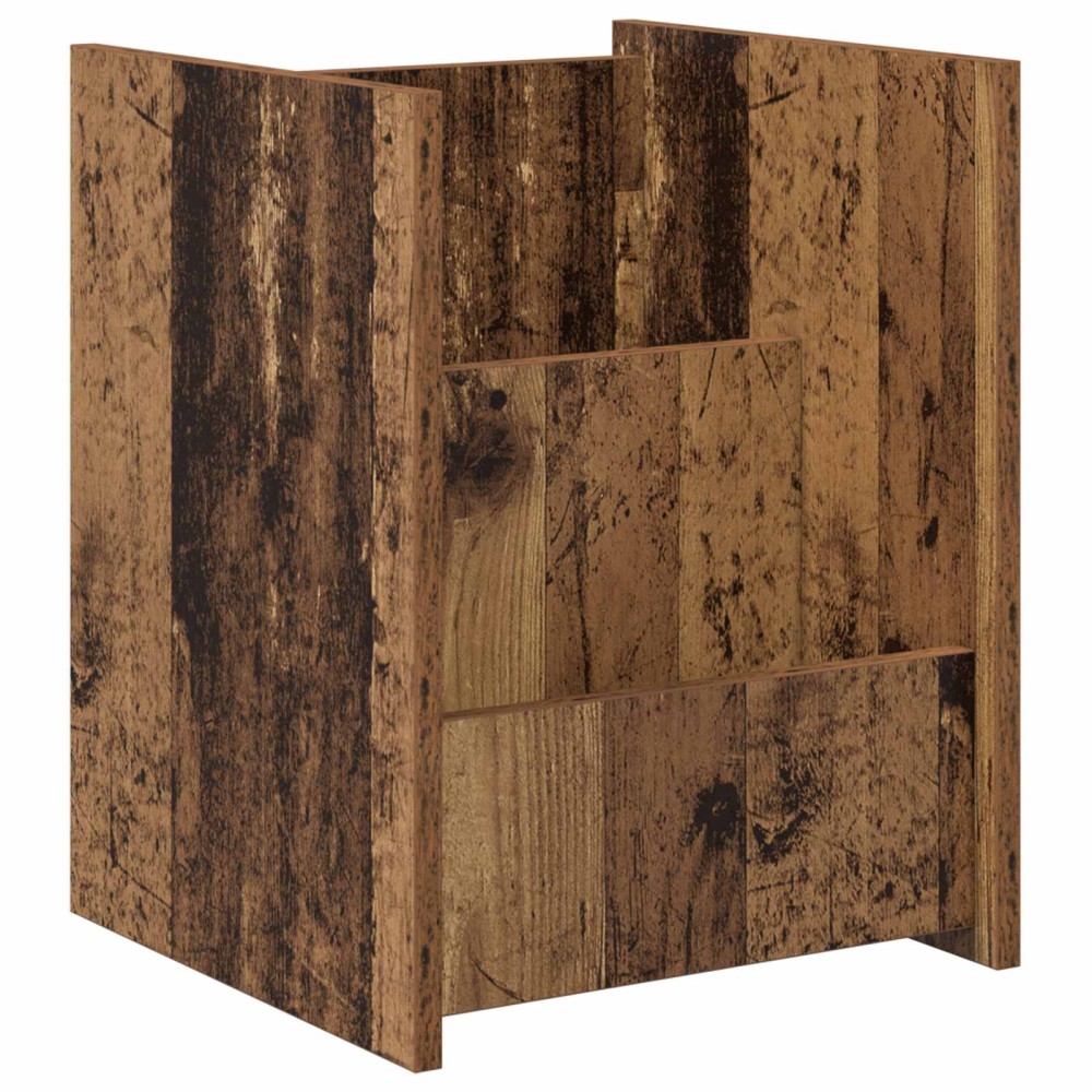 vidaXL Ράφι Περιοδικών Παλιό ξύλο 35 x 35 x 45 εκ Επεξεργασμένο Ξύλο