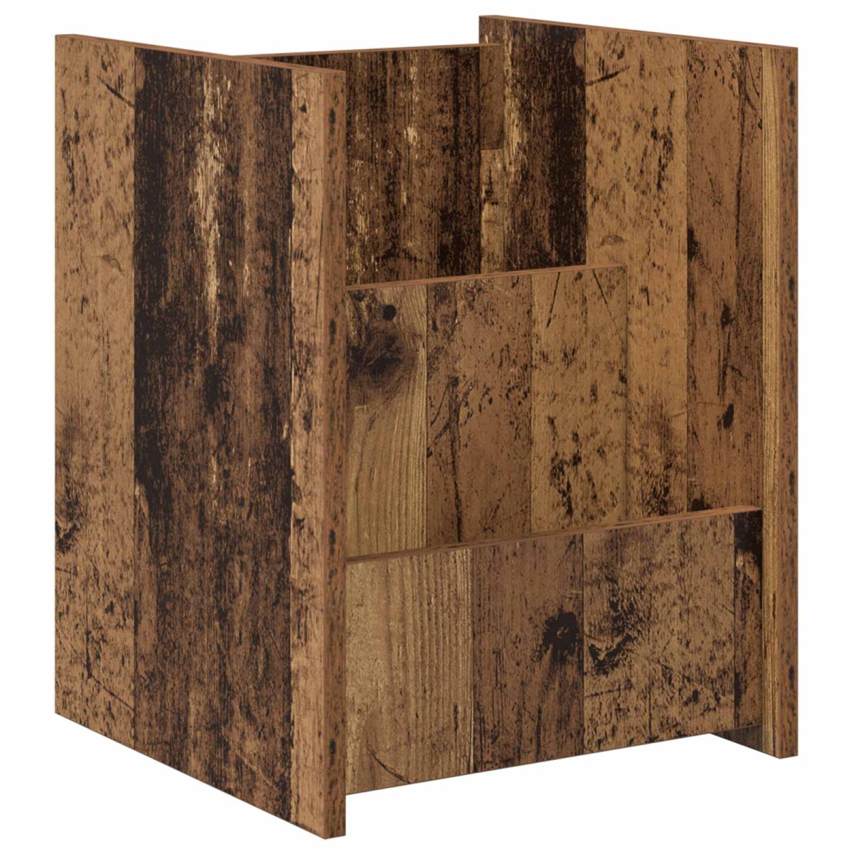 vidaXL Ράφι Περιοδικών Παλιό ξύλο 35 x 35 x 45 εκ Επεξεργασμένο Ξύλο