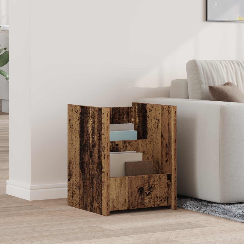vidaXL Ράφι Περιοδικών Παλιό ξύλο 35 x 35 x 45 εκ Επεξεργασμένο Ξύλο