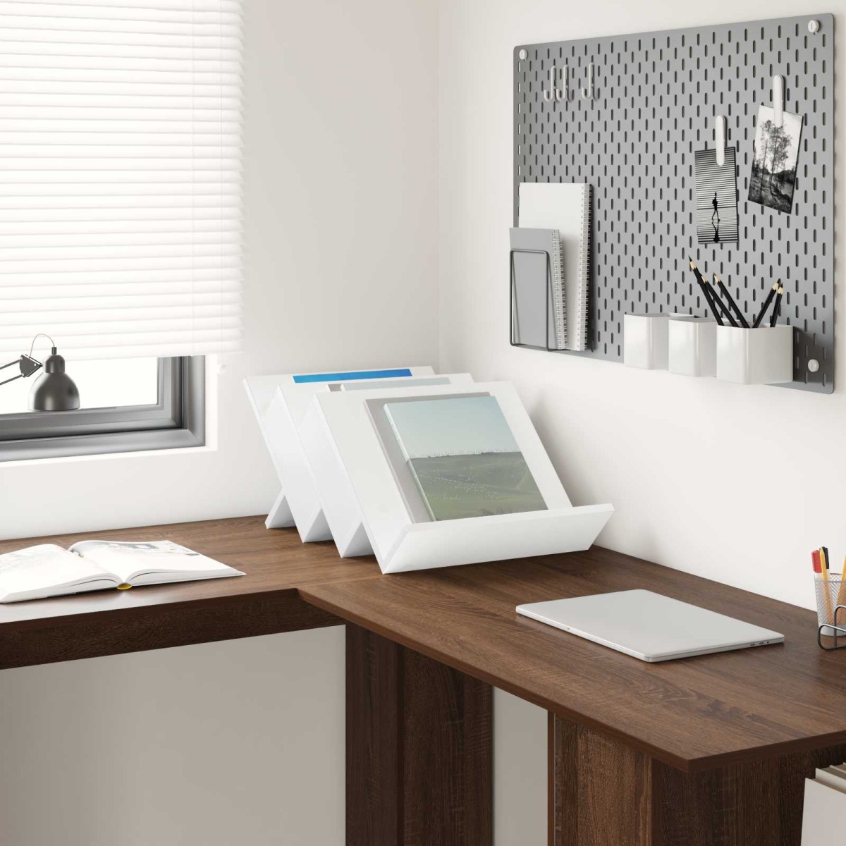 vidaXL Ράφι Περιοδικών Λευκό 53 x 40 x 28,5 εκ Επεξεργασμένο Ξύλο