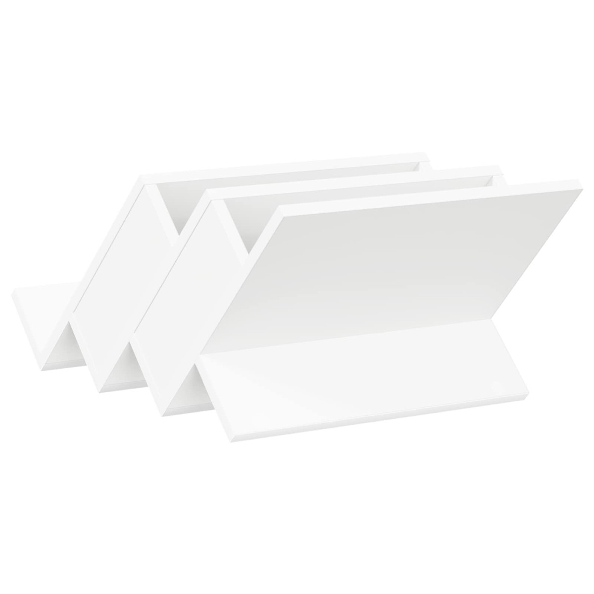 vidaXL Ράφι Περιοδικών Λευκό 53 x 40 x 28,5 εκ Επεξεργασμένο Ξύλο