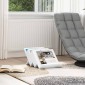 vidaXL Ράφι Περιοδικών Λευκό 53 x 40 x 28,5 εκ Επεξεργασμένο Ξύλο