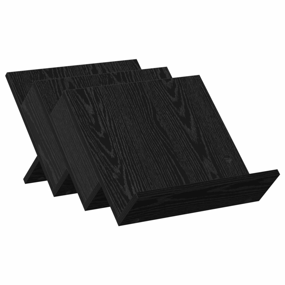 vidaXL Ράφι Περιοδικών Μαύρη Οξυά 53 x 40 x 28,5 εκ Επεξεργασμένο Ξύλο