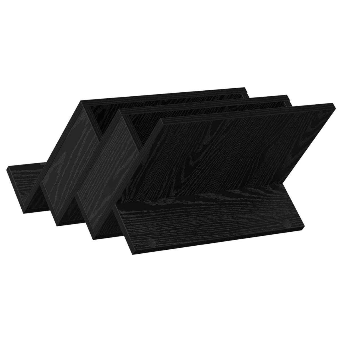 vidaXL Ράφι Περιοδικών Μαύρη Οξυά 53 x 40 x 28,5 εκ Επεξεργασμένο Ξύλο