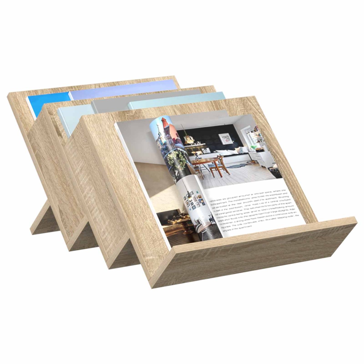vidaXL Ράφι Περιοδικών με ράφι Δρύς Sonoma 53 x 40 x 28,5 εκ