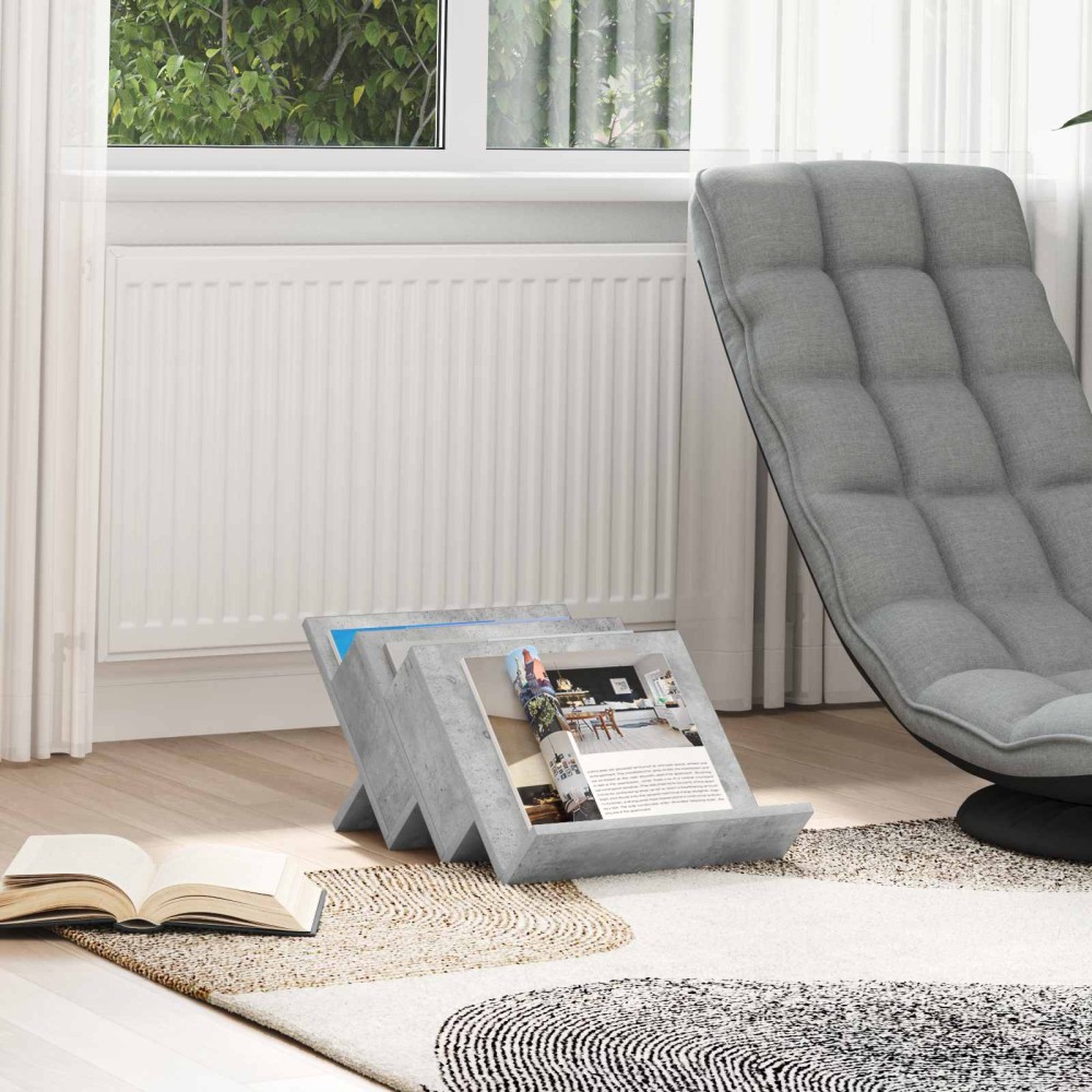 vidaXL Ράφι Περιοδικών με ράφι Γκρι Μπετόν 53 x 40 x 28,5 εκ
