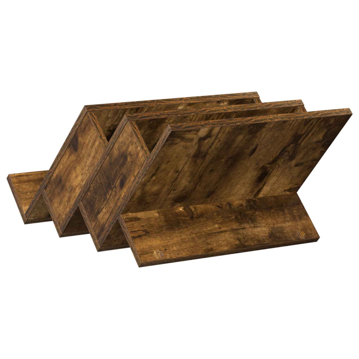 vidaXL Ράφι Περιοδικών με ράφι Καπνιστό Δρύς 53 x 40 x 28,5 εκ