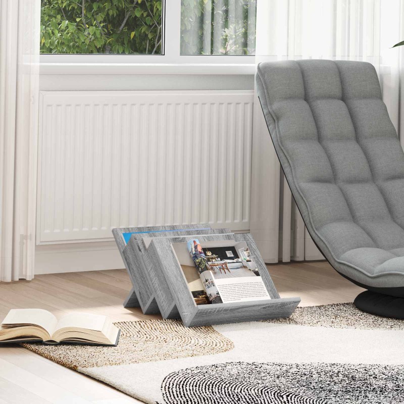 vidaXL Ράφι Περιοδικών με ράφι Γκρίζο Σονομα 53 x 40 x 28,5 εκ