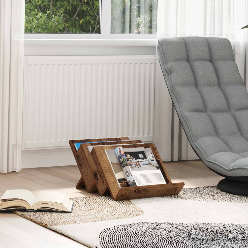 vidaXL Ράφι Περιοδικών Παλιό ξύλο 53 x 40 x 28,5 εκ Επεξεργασμένο Ξύλο