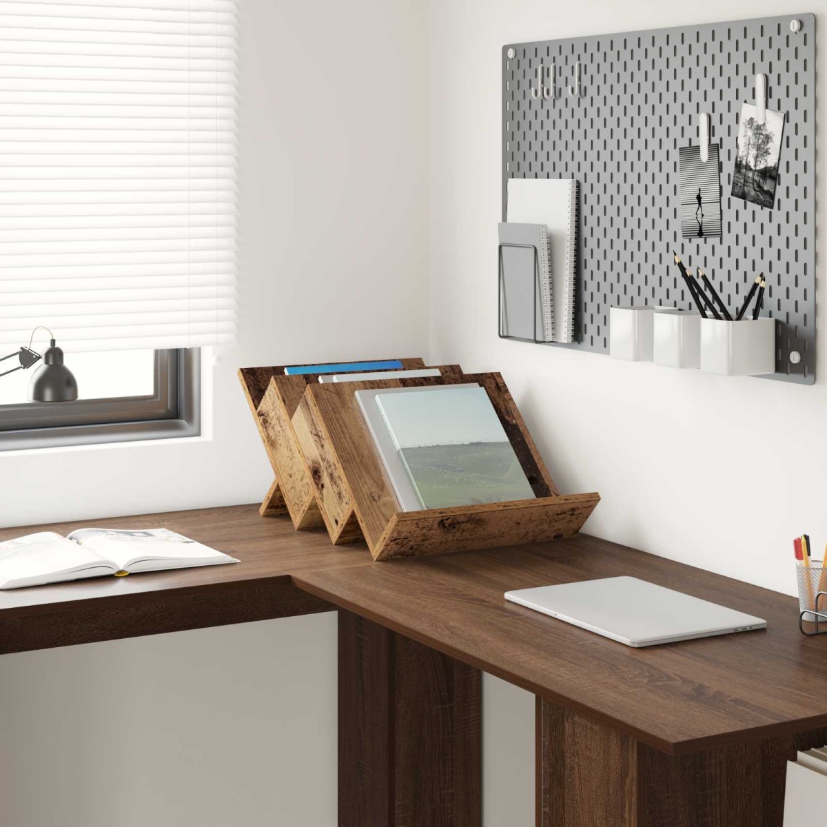 vidaXL Ράφι Περιοδικών Παλιό ξύλο 53 x 40 x 28,5 εκ Επεξεργασμένο Ξύλο