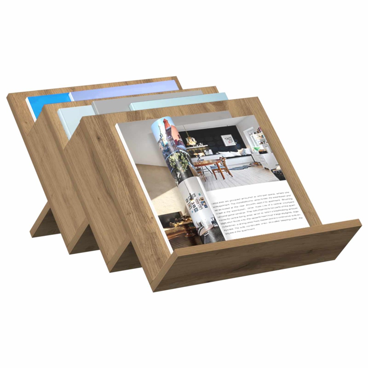 vidaXL Ράφι Περιοδικών με ράφι Artisan Oak 53 x 40 x 28,5 εκ