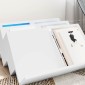 vidaXL Ράφι Περιοδικών Λευκό 65 x 53 x 28,5 εκ Επεξεργασμένο Ξύλο