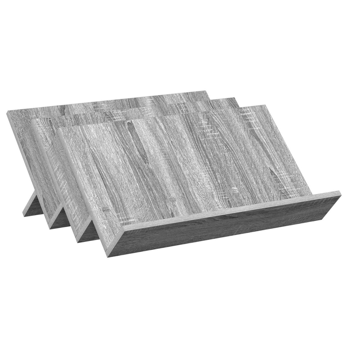 vidaXL Ράφι Περιοδικών με ράφι Γκρίζο Σονομα 65 x 53 x 28,5 εκ