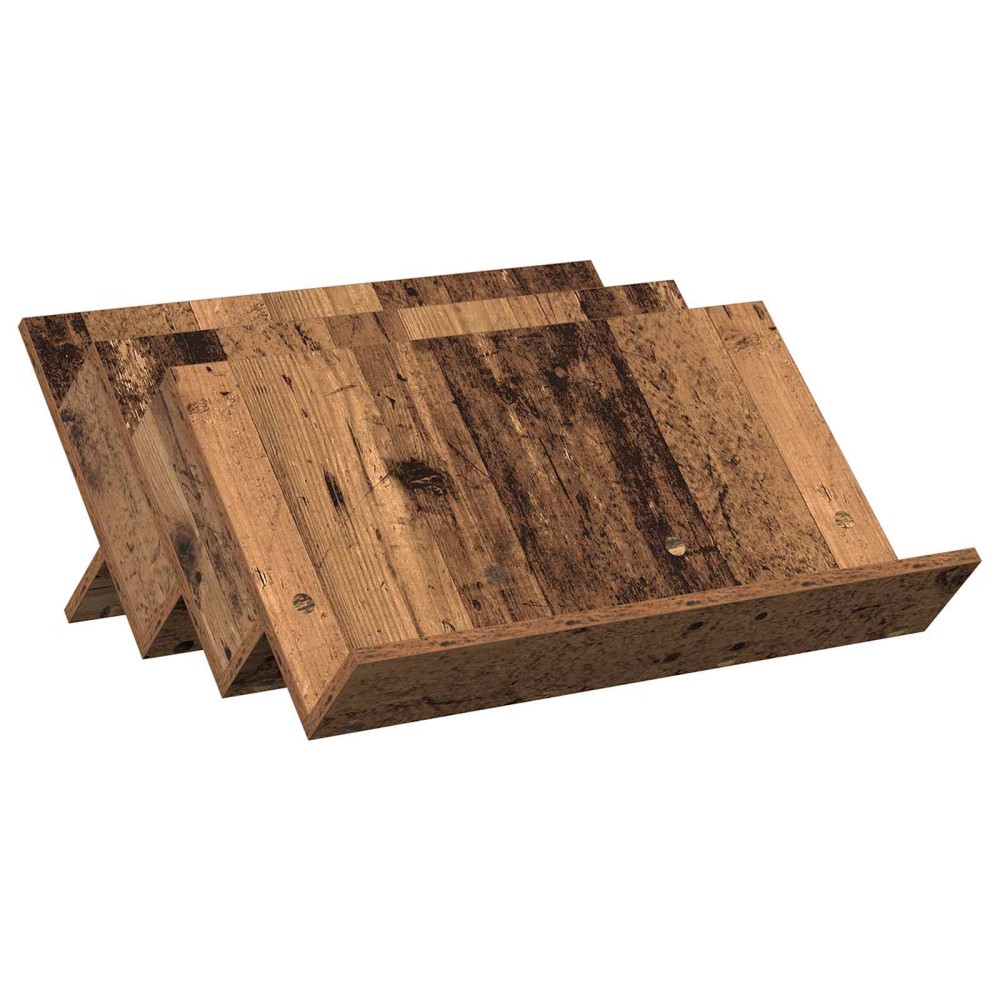 vidaXL Ράφι Περιοδικών Παλιό ξύλο 65 x 53 x 28,5 εκ Επεξεργασμένο Ξύλο