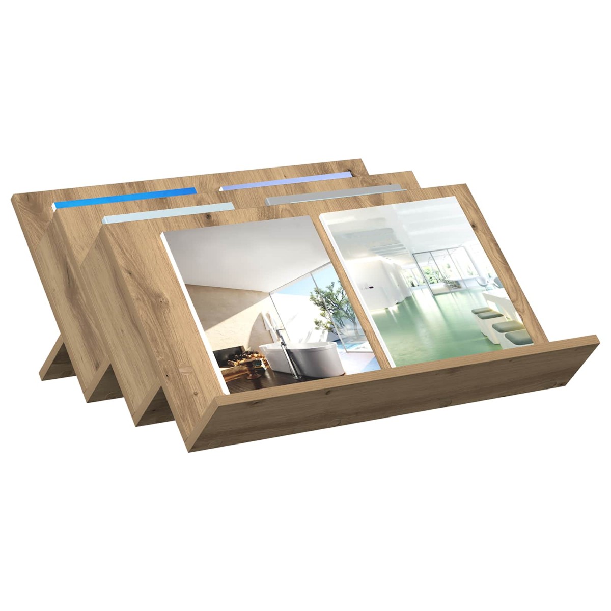 vidaXL Ράφι Περιοδικών με ράφι Artisan Oak 65 x 53 x 28,5 εκ
