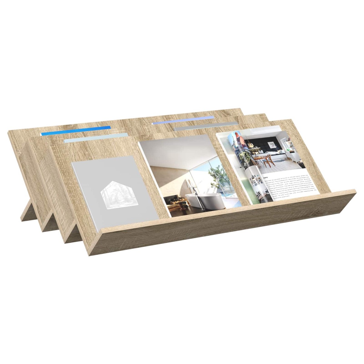 vidaXL Ράφι Περιοδικών με ράφι Δρύς Sonoma 90 x 53 x 28,5 εκ