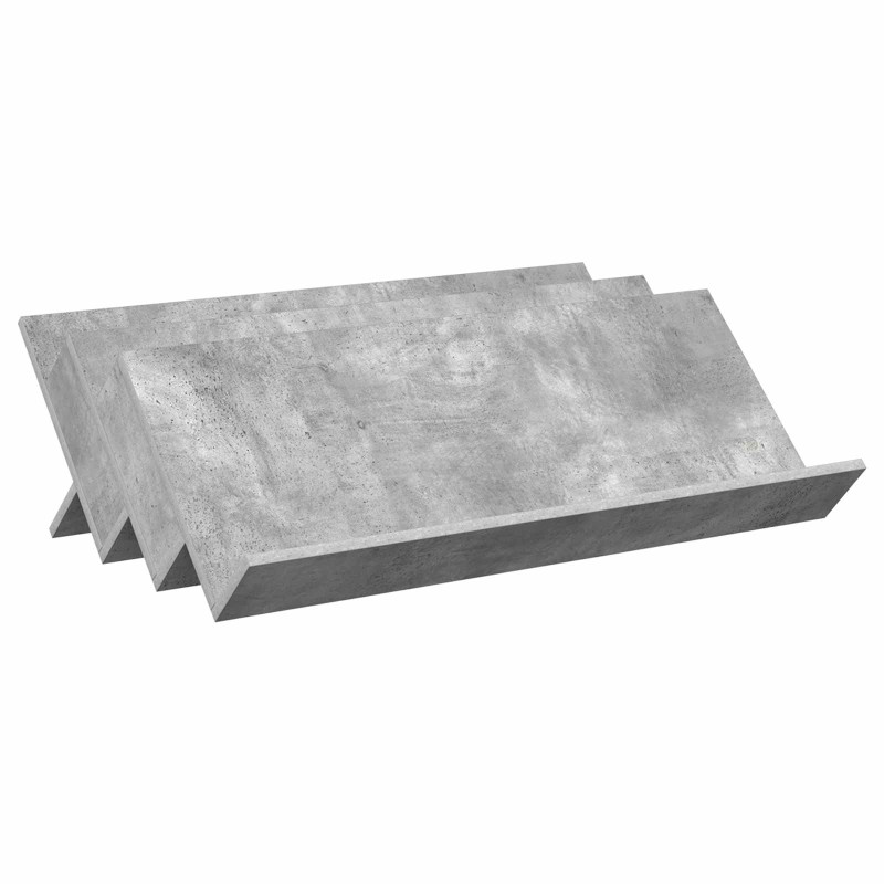 vidaXL Ράφι Περιοδικών με ράφι Γκρι Μπετόν 90 x 53 x 28,5 εκ