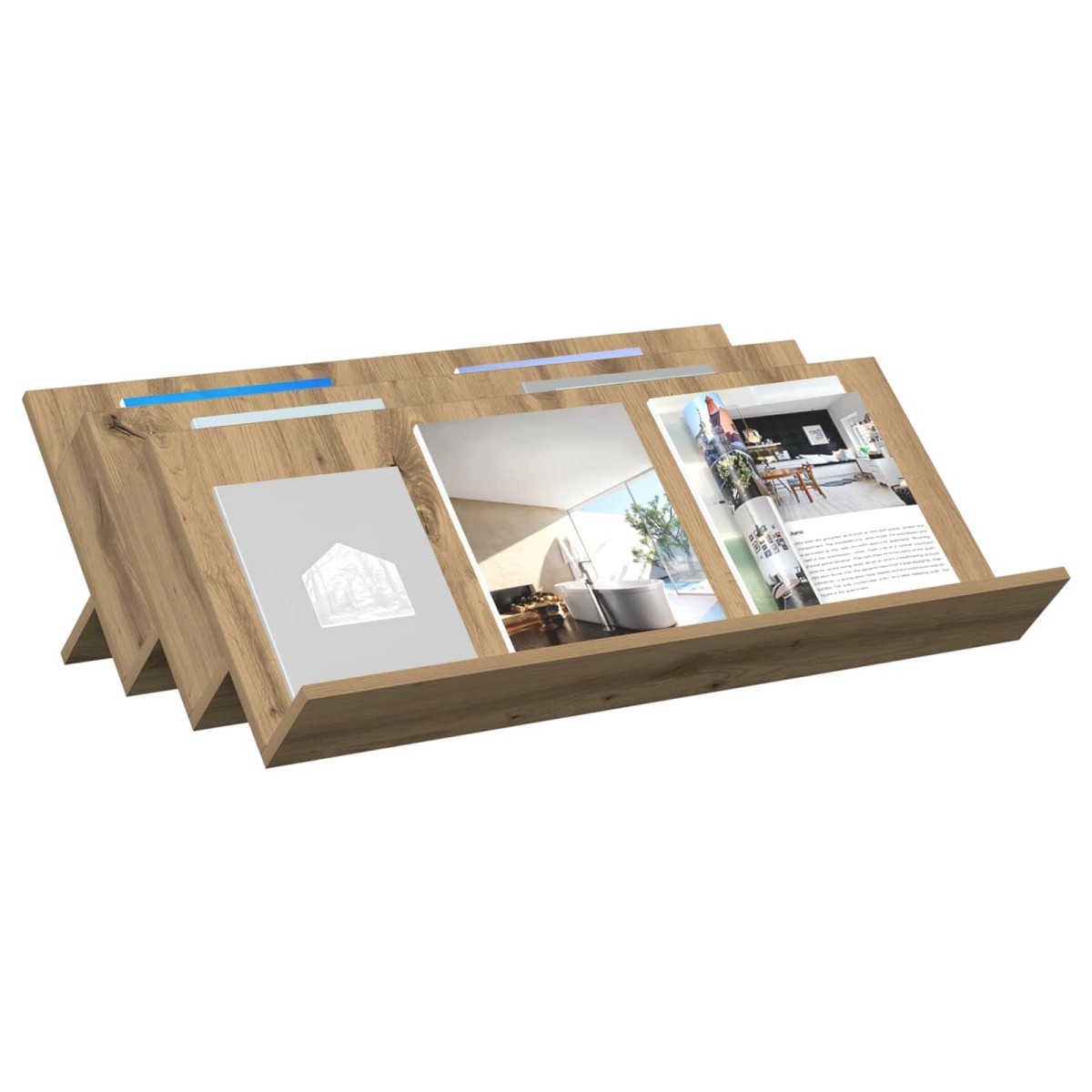 vidaXL Ράφι Περιοδικών με ράφι Artisan Oak 90 x 53 x 28,5 εκ