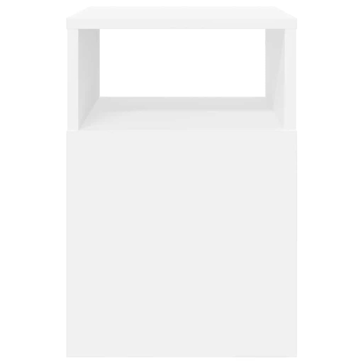 vidaXL End Table 2 τμχ. Λευκό 30,5 x 30 x 45 εκ Επεξεργασμένο Ξύλο